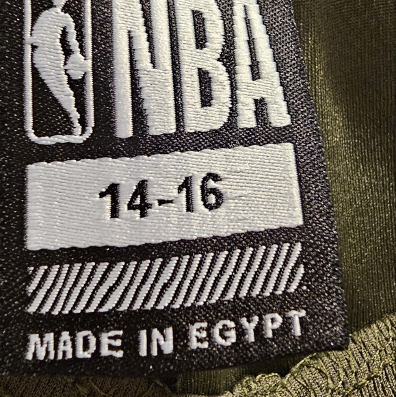 NBA Dark Green Athletic Kids Shorts - Picture 3 of 3